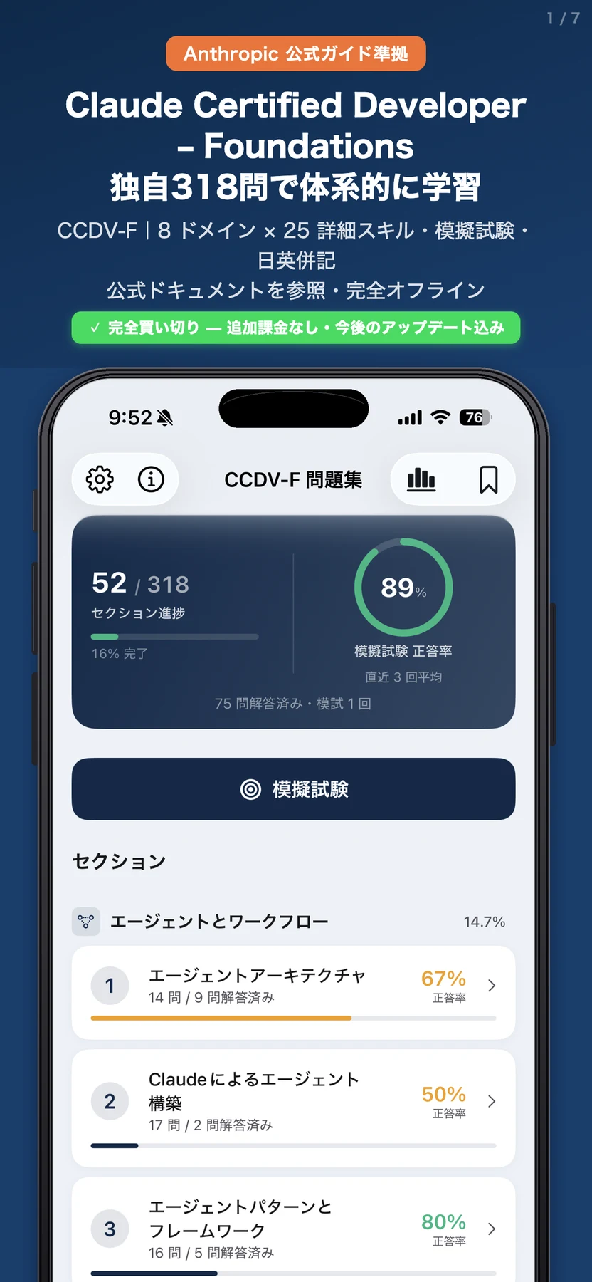 CCDV-F 完全対策問題集のApp Store紹介画像
