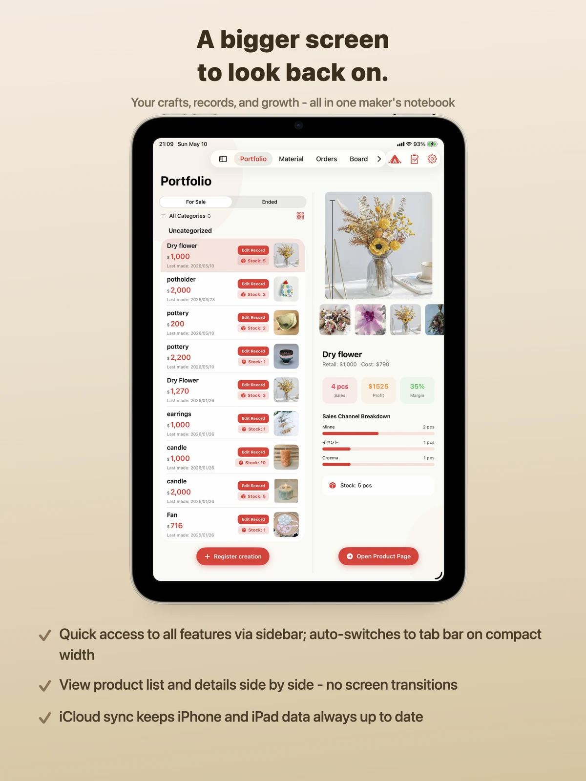 Writer notebook for iPad