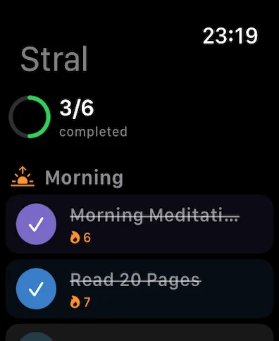 Stral's Apple Watch screen